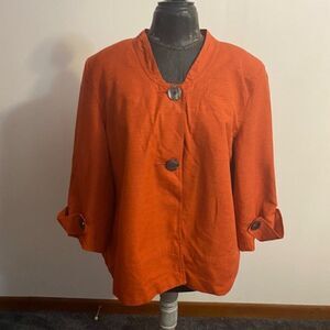 Scott Taylor Orange swing blazer, size 1X